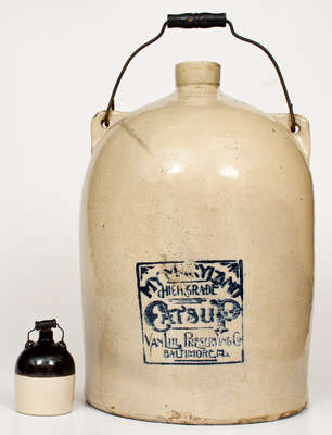 Lot of Two: Pieces of Maryland Advertising Stoneware