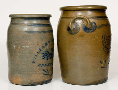 Lot of Two: WILLIAMS & REPPERT / GREENSBORO, PA Stoneware Jars