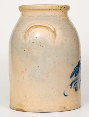 3 Gal. New York State Stoneware Jar w/ Bird Decoration