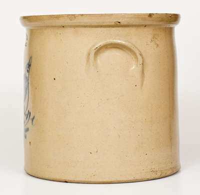 3 Gal. OTTMAN BRO S & CO. / FORT EDWARD, NY Stoneware Crock w/ Bird Decoration