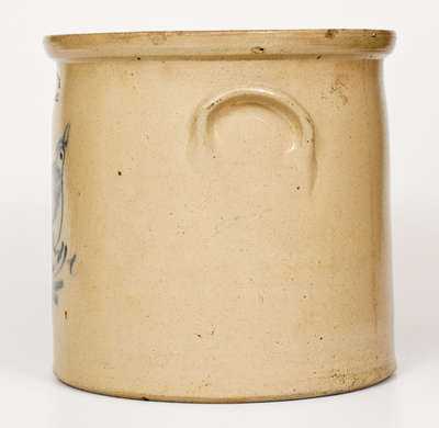 3 Gal. OTTMAN BRO'S & CO. / FORT EDWARD, NY Stoneware Crock w/ Bird Decoration