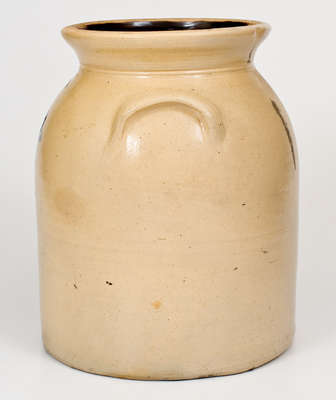 3 Gal. SEYMOUR & BOSWORTH / HARTFORD Stoneware Jar w/ Grapes Decoration