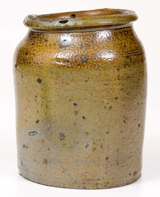 Quart Stoneware Jar w/ Iron Oxide Dip, probably Baltimore, MD, circa 1810