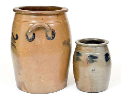 Lot of Two: Western PA Stoneware Jars incl. G. & A. Black attributed Example