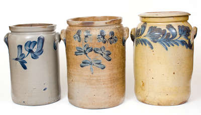 Lot of Three: Baltimore and Philadelphia Stoneware Jars incl. Examples Marked P. HERRMANN and R.C.R.