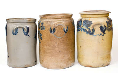 Lot of Three: Baltimore and Philadelphia Stoneware Jars incl. Examples Marked P. HERRMANN and R.C.R.