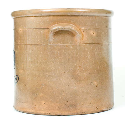 H. WESTON / ELLENVILLE, NY Stoneware Crock w/ Slip-Trailed Decoration