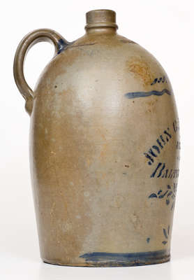 Western PA Stoneware Jug with JOHN G. MEDINGER / BALTIMORE, MD Stenciled Advertising