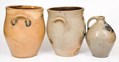 Lot of Three: L. NORTON / BENNINGTON, VT Stoneware Jug and Jars