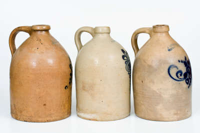 Lot of Three: One-Gallon Norton Family (Bennington, Vermont) Stoneware Jugs