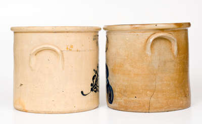 Lot of Two: Norton Family (Bennington, Vermont) Stoneware Crocks