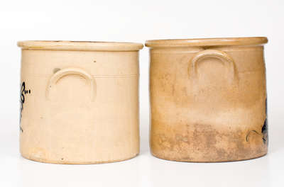 Lot of Two: Norton Family (Bennington, Vermont) Stoneware Crocks