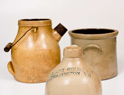 Lot of Three: Bennington, Vermont Stoneware