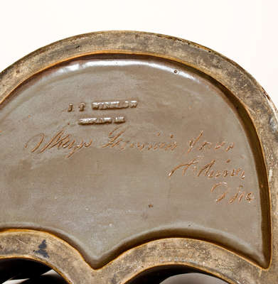 Very Rare J. T. WINSLOW / PORTLAND, Maine Footwarmer Inscribed "Lavinia Jones China"