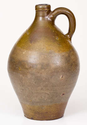 CHARLESTOWN (Frederick Carpenter, Boston) Stoneware Jug with Iron Oxide Dip