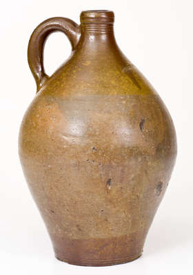 CHARLESTOWN (Frederick Carpenter, Boston) Stoneware Jug with Iron Oxide Dip