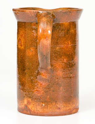 Glazed American Redware Pitcher