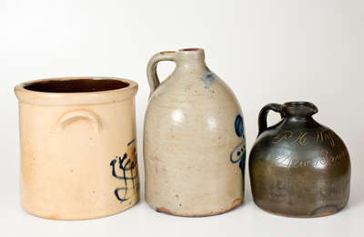 Lot of Three: Northeastern Stoneware Vessels