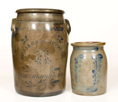 Lot of Two: Western Pennslyvania Stoneware Jars