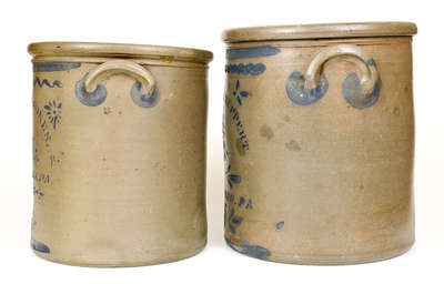 Lot of Two: GREENSBORO, Pennsylvania Stoneware Crocks