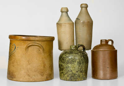 Lot of Five: Assorted American Stoneware Vessels