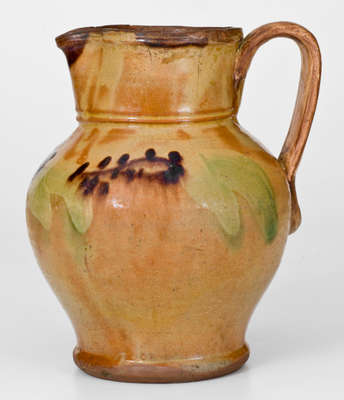 Very Rare Early Hagerstown Redware Pitcher, possibly Peter Bell or John Bell