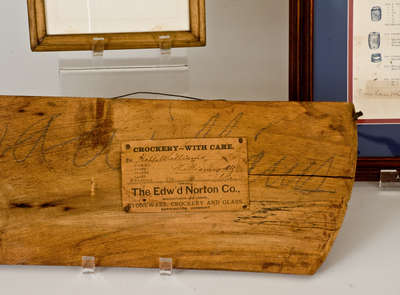 Rare EDWARD NORTON / BENNINGTON, VT Ephemera incl. Part of Shipping Crate