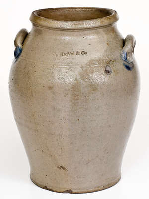 Extremely Rare and Important B. Duval & Co. / Richmond, VA Stoneware Jar