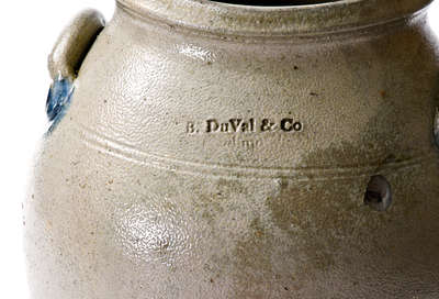 Extremely Rare and Important B. Duval & Co. / Richmond, VA Stoneware Jar