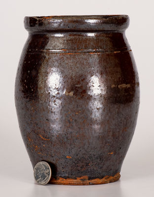 Rare J. M. Dosch (Kittaning, Armstrong County, PA) Redware Jar