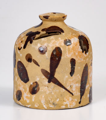 Glaze-Decorated American Stoneware Bank, late 19th century