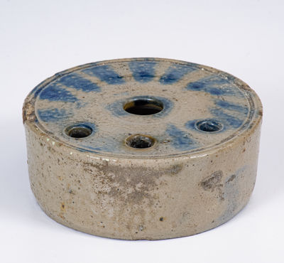 Northeastern Cobalt-Decorated Stoneware Inkwell, second quarter 19th century