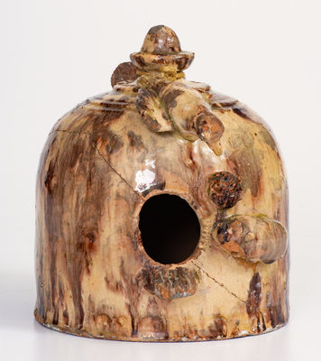 Exceedingly Rare and Important Anthony W. Bacher / 1881 Redware Birdhouse (Winchester, VA)