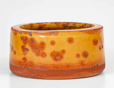 Unusual Glazed Redware Bowl, probably Galena, Illinois