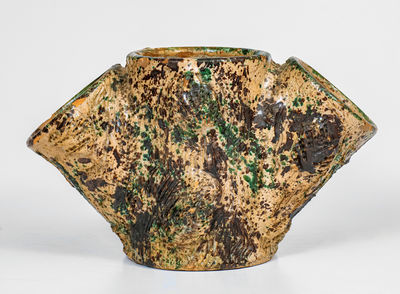 American Stoneware Stump-Form Flowerpot, late 19th century