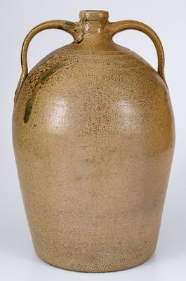 Scarce E. S. CRAVEN, Randolph County, NC Double-Handled Stoneware Jug