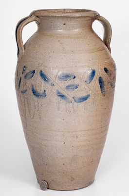 Fine Large J. H. OWEN, Moore County, NC Stoneware Vase, early 20th century