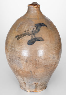 Connecticut Stoneware Jug w/ Incised Bird Decoration