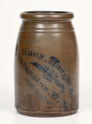 Knox, Haught & Co. / Shinnston, W. Va Stoneware Canning Jar