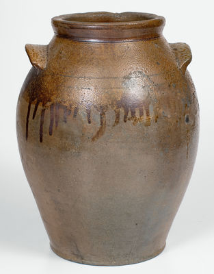 Stoneware Jar w/ Iron-Dipped Decoration, attrib. John Swann, Alexandria