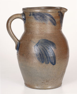 Baltimore Stoneware Pitcher w/ Leaf Decoration, circa 1880