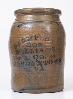 THOMPSON, WILLIAMS & CO. / MORGANTOWN, W. VA Stoneware Jar