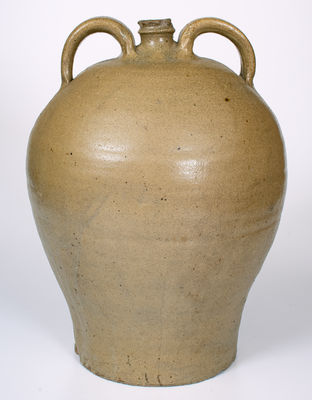 Fine 5-Gal. Edgefield Stoneware Double-Handled Jug, probably Pottersville, possibly David Drake