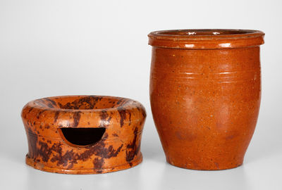 Lot of Two: Shenandoah Valley Redware, Thurmont, MD / New Market, VA