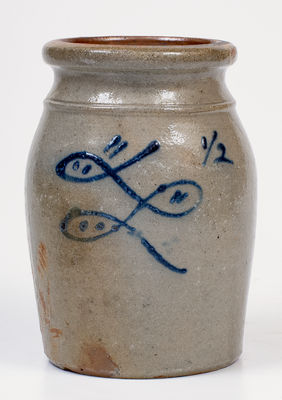 1/2 Gal. attrib. Enoch Fowler, Beaver, PA Stoneware Jar