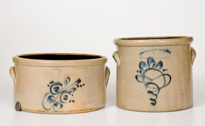 Lot of Two: Fort Edward, New York Stoneware Crocks