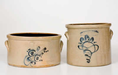 Lot of Two: Fort Edward, New York Stoneware Crocks