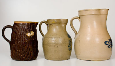 Lot of Three: Northeastern American Stoneware Pitchers