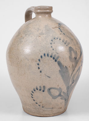 Exceedingly Rare and Important BAMA CITY Alabama Stoneware Jug, circa 1840