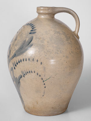 Exceedingly Rare and Important BAMA CITY Alabama Stoneware Jug, circa 1840